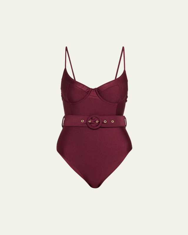Noa Belted Bustier One-Piece Swimsuit